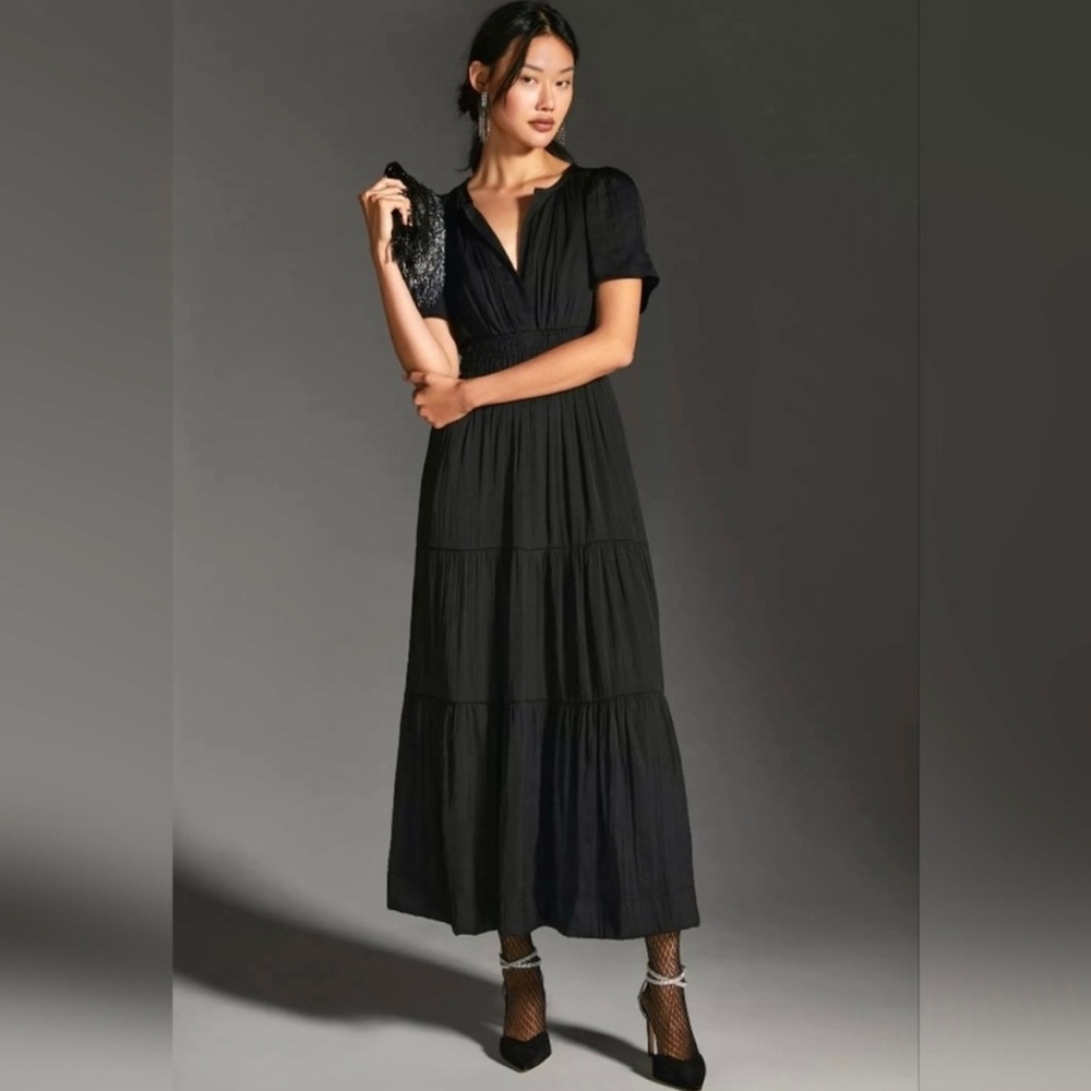 Anthropologie Black Maxi Dress